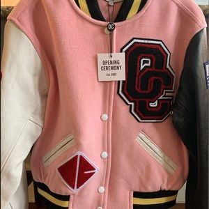 Opening Ceremony Cropped Varsity Jacket - M